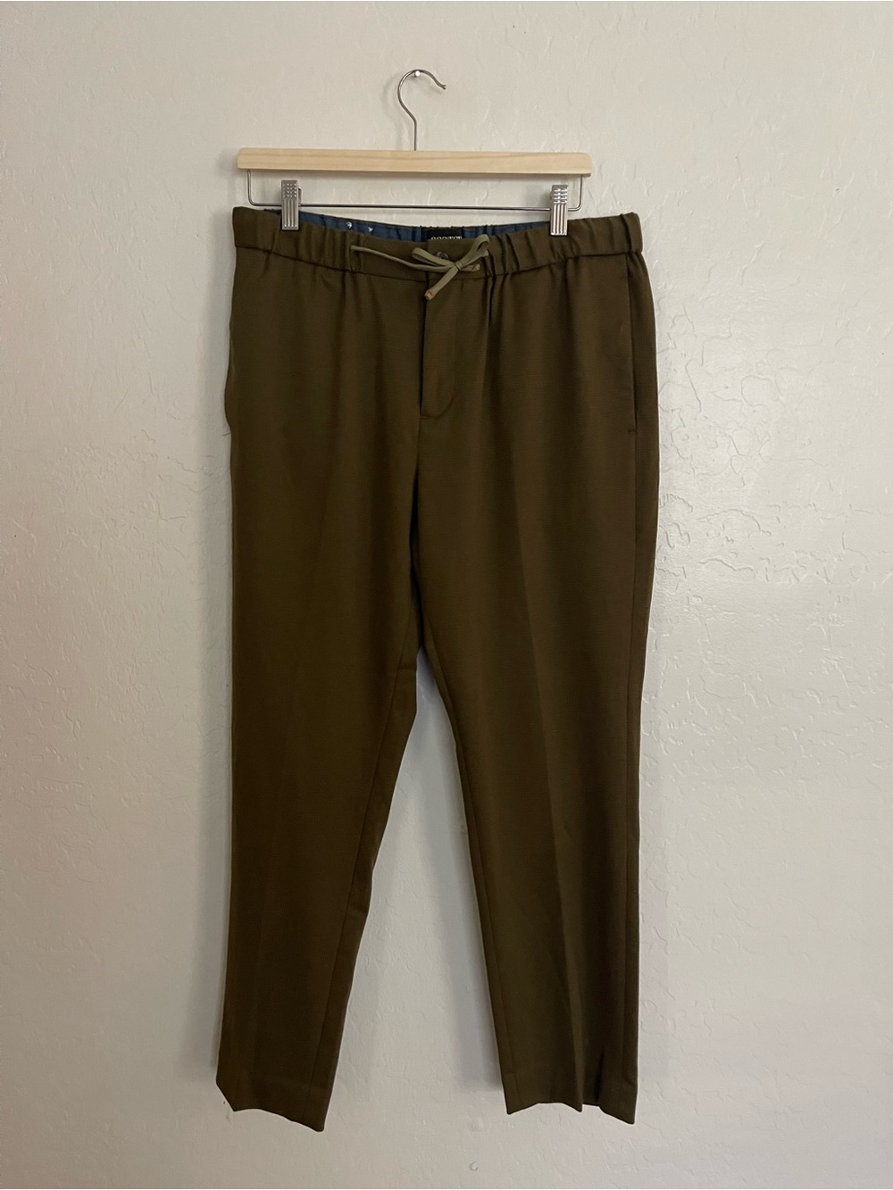 Scotch & Soda Olive Drawstring Tapered Pants